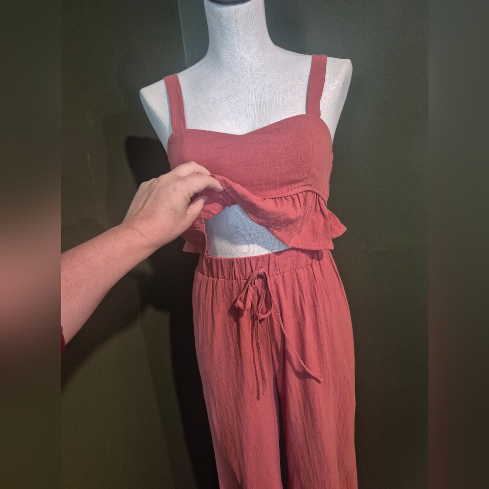 Women's Rust Color 2pc Outfit - Picture 4 of 7
